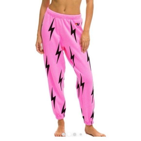 Aviator Nation Pants - Aviator Nation Bolt stitch repeat sweatpants